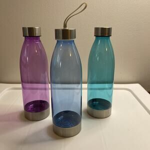 22oz Stainless Steel Top Water Bottle Set Of 3 Brand New